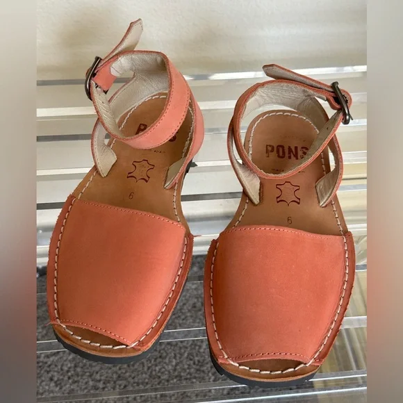 Women’s PONS Avarca Classic Style Sandals Coral - Picture 7 of 7